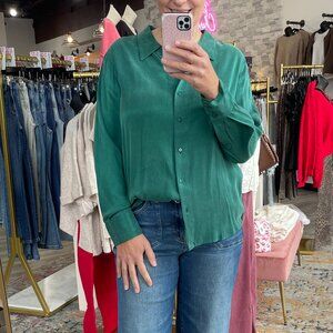 Birdie Top in Deep Emerald